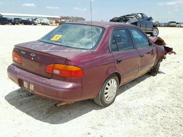 1Y1SK528XWZ416799 - 1998 CHEVROLET PRIZM/LSI MAROON photo 4