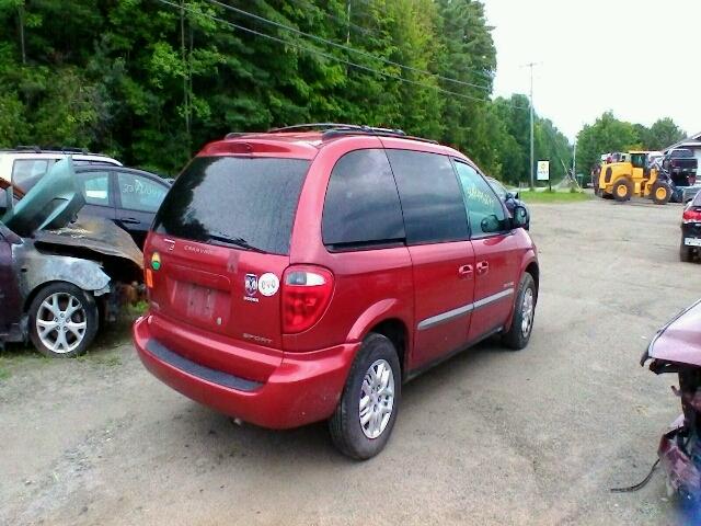 1B8GP45351B113240 - 2001 DODGE CARAVAN SP RED photo 4