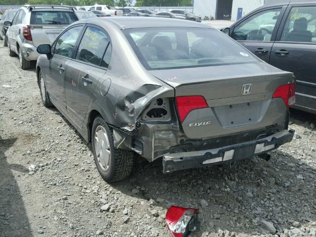 2HGFA16438H123727 - 2008 HONDA CIVIC DX-G GRAY photo 3