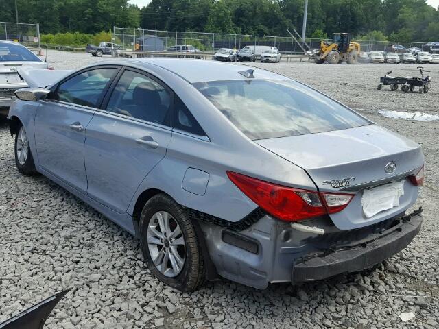 5NPEB4AC8DH793850 - 2013 HYUNDAI SONATA GLS BLUE photo 3