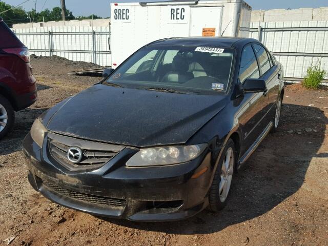 1YVHP84D755M58942 - 2005 MAZDA MAZDA6S BLACK photo 2