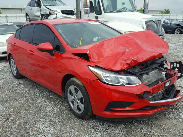 1G1BC5SM1H7264787 - 2017 CHEVROLET CRUZE LS RED photo 1
