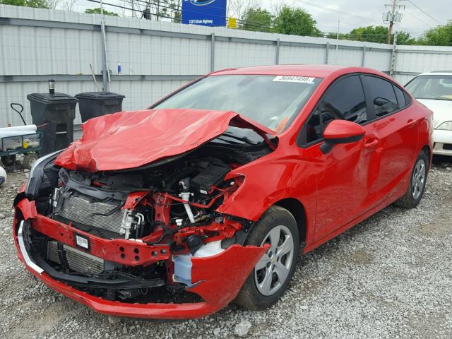 1G1BC5SM1H7264787 - 2017 CHEVROLET CRUZE LS RED photo 2