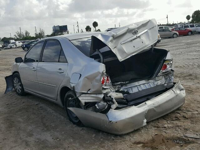 4T1BE32K25U554789 - 2005 TOYOTA CAMRY LE/X SILVER photo 3