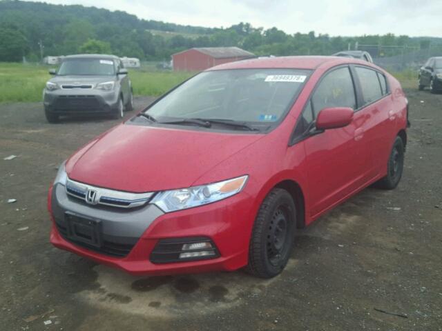 JHMZE2H36DS002721 - 2013 HONDA INSIGHT RED photo 2