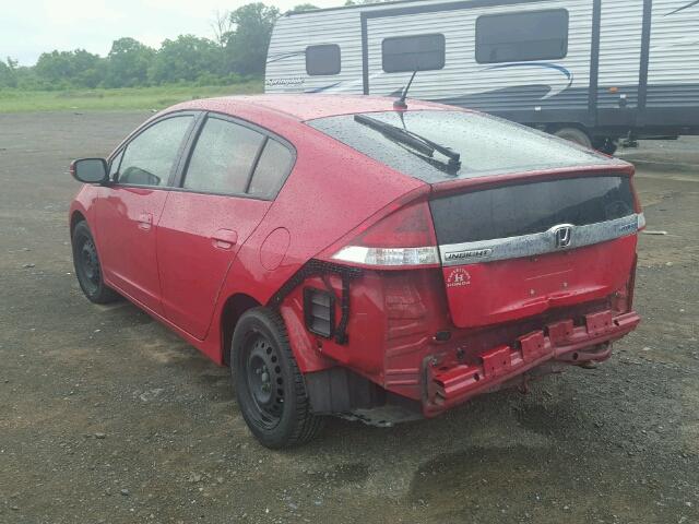 JHMZE2H36DS002721 - 2013 HONDA INSIGHT RED photo 3