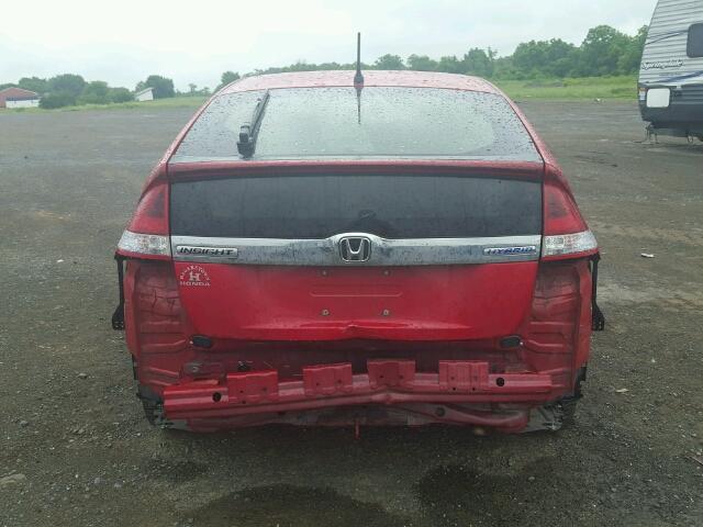 JHMZE2H36DS002721 - 2013 HONDA INSIGHT RED photo 9