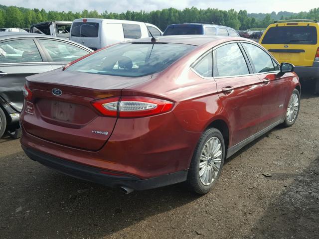 3FA6P0UUXER297441 - 2014 FORD FUSION S H RED photo 4