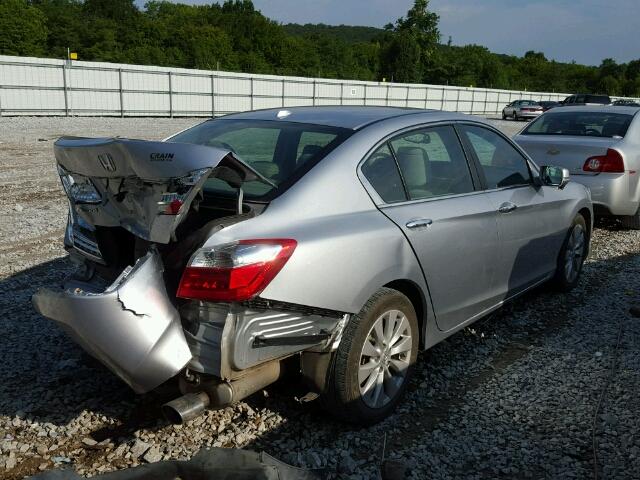 1HGCR2F8XEA056834 - 2014 HONDA ACCORD EXL SILVER photo 4