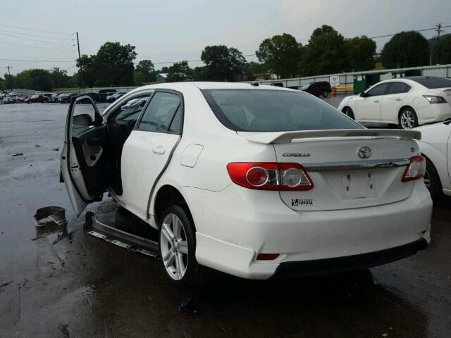 2T1BU4EE2DC100668 - 2013 TOYOTA COROLLA/S/ WHITE photo 3