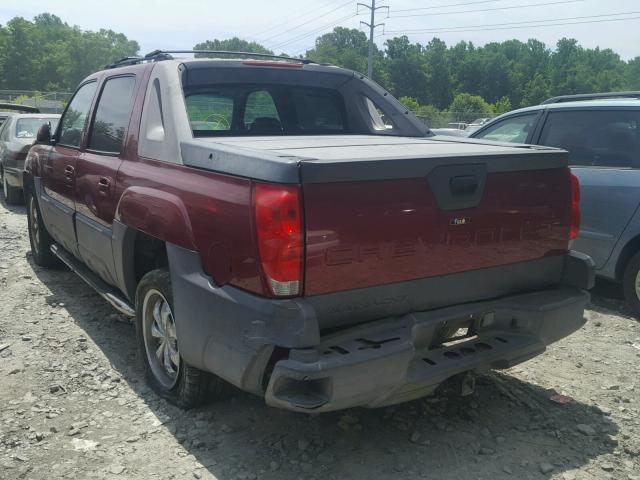 3GNEC12T04G120920 - 2004 CHEVROLET AVALANCHE BURGUNDY photo 3