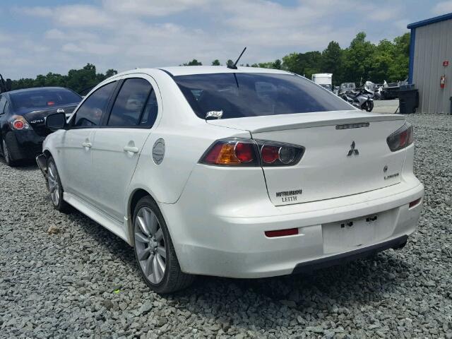 JA32U8FW1BU042761 - 2011 MITSUBISHI LANCER GTS WHITE photo 3