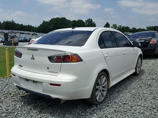 JA32U8FW1BU042761 - 2011 MITSUBISHI LANCER GTS WHITE photo 4