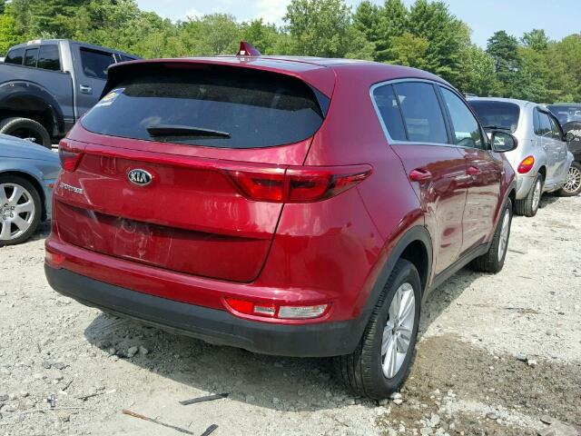 KNDPMCAC6H7037912 - 2017 KIA SPORTAGE L RED photo 4