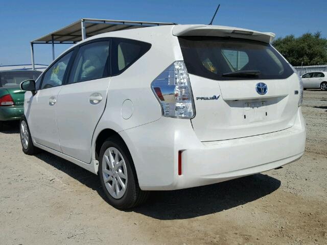 JTDZN3EU6D3190705 - 2013 TOYOTA PRIUS V WHITE photo 3