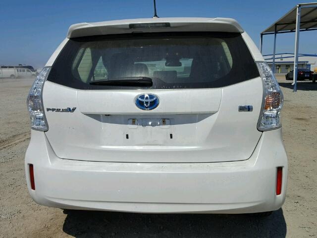 JTDZN3EU6D3190705 - 2013 TOYOTA PRIUS V WHITE photo 9