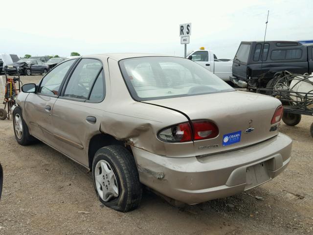 1G1JC524317127335 - 2001 CHEVROLET CAVALIER B TAN photo 3