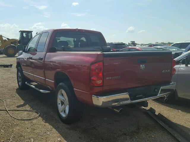 1D7HU182X7S223217 - 2007 DODGE RAM 1500 S RED photo 3