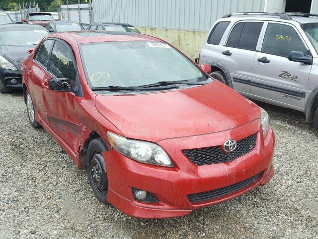 2T1BU4EE9AC462847 - 2010 TOYOTA COROLLA BA RED photo 1