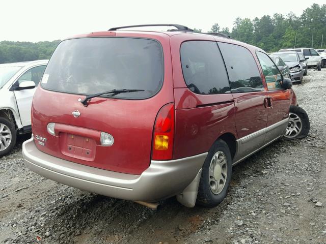 4N2XN11T9YD838530 - 2000 NISSAN QUEST SE RED photo 4