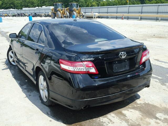 4T1BF3EK8BU160105 - 2011 TOYOTA CAMRY BASE BLACK photo 3