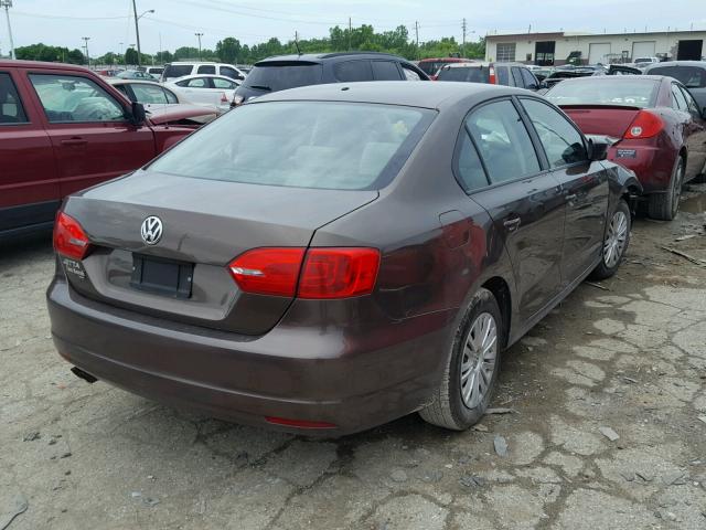 3VW2K7AJ3CM465762 - 2012 VOLKSWAGEN JETTA BASE 棕色 照片 4