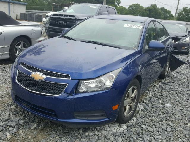 1G1PE5SC2C7372982 - 2012 CHEVROLET CRUZE LT BLUE photo 2