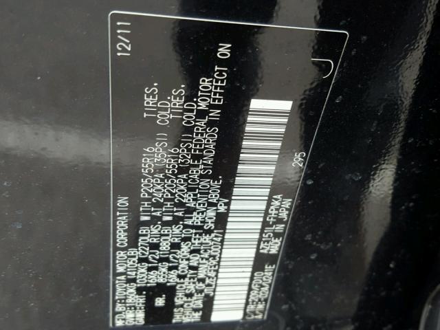 JTLZE4FE9CJ007471 - 2012 TOYOTA SCION XB Қара фото 10