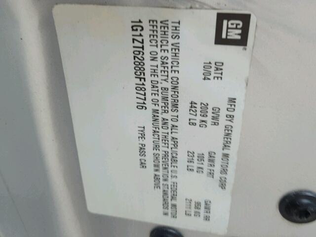 1G1ZT62885F187716 - 2005 CHEVROLET MALIBU MAX SILVER photo 10