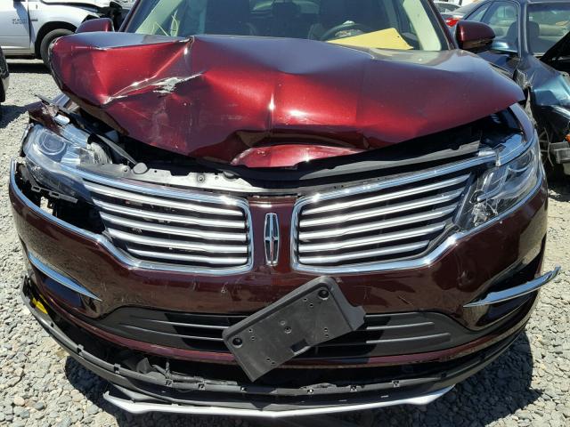 5LMCJ2D91GUJ08413 - 2016 LINCOLN MKC SELECT BURGUNDY photo 7