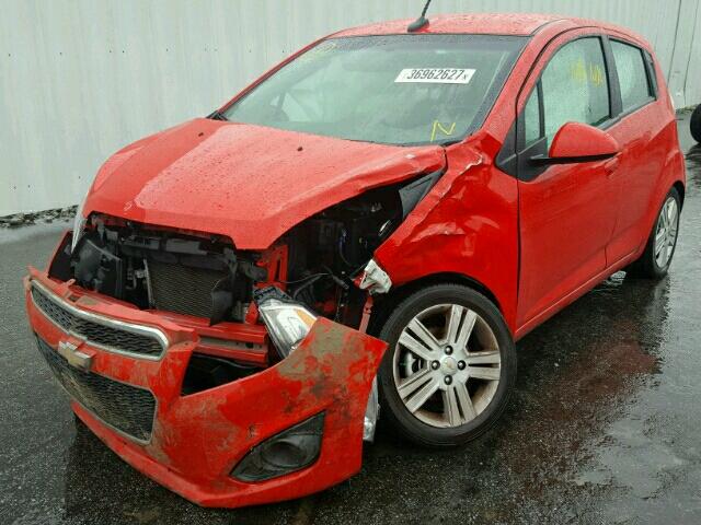 KL8CB6S99EC570437 - 2014 CHEVROLET SPARK LS RED photo 2