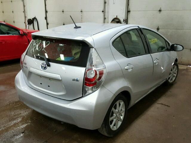 JTDKDTB39E1071088 - 2014 TOYOTA PRIUS C SILVER photo 4