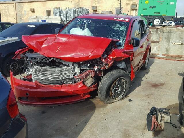 3C4PDCAB7DT687717 - 2013 DODGE JOURNEY RED photo 2