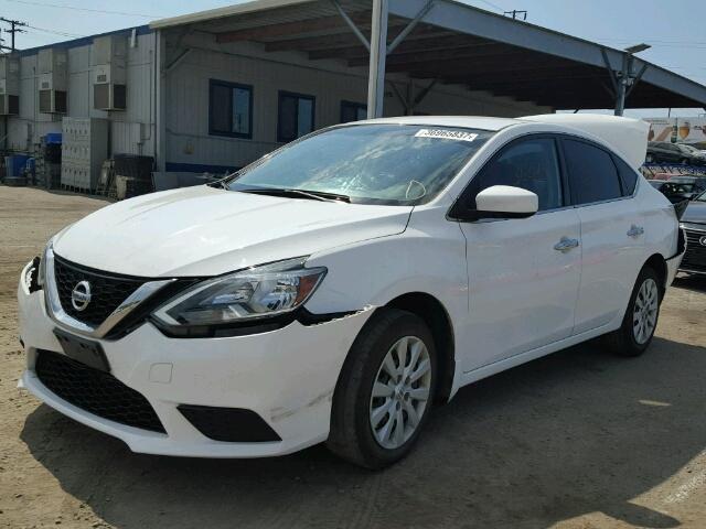 3N1AB7AP9GY221554 - 2016 NISSAN SENTRA S WHITE photo 2