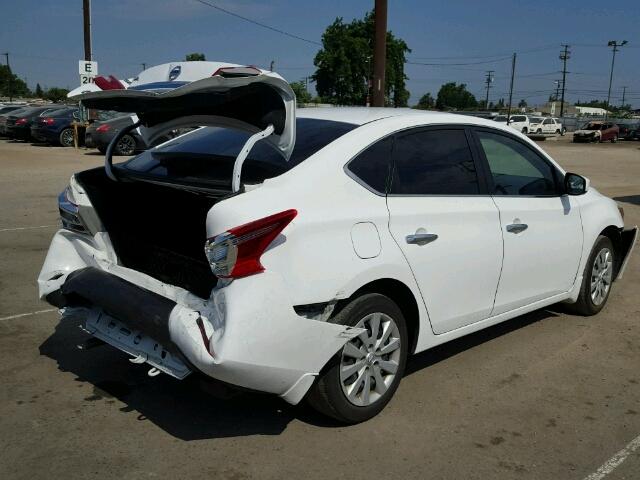 3N1AB7AP9GY221554 - 2016 NISSAN SENTRA S WHITE photo 4