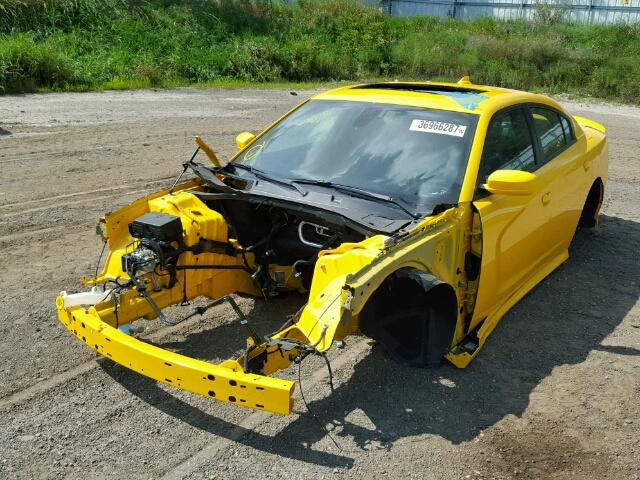 2C3CDXL91HH556298 - 2017 DODGE CHARGER SR YELLOW photo 2