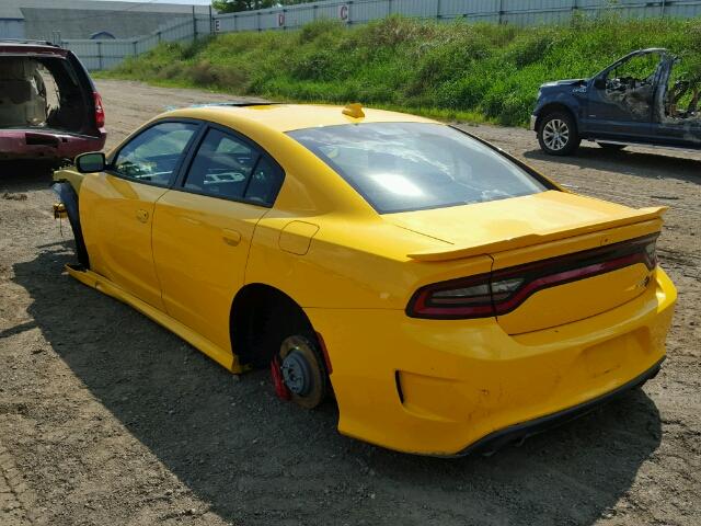 2C3CDXL91HH556298 - 2017 DODGE CHARGER SR YELLOW photo 3