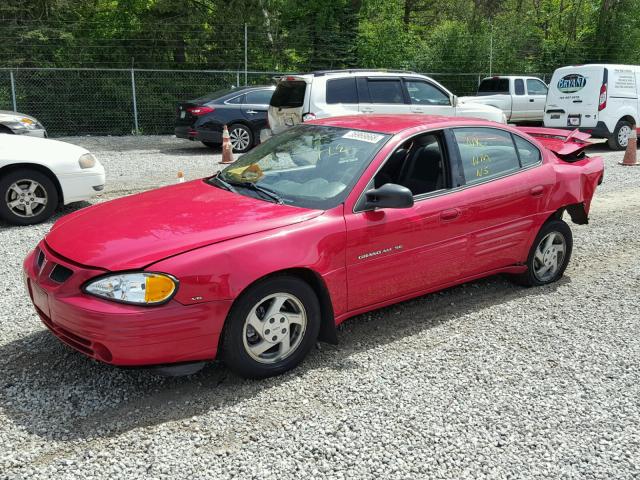 1G2NE52E2XM741125 - 1999 PONTIAC GRAND AM S 红色 照片 2