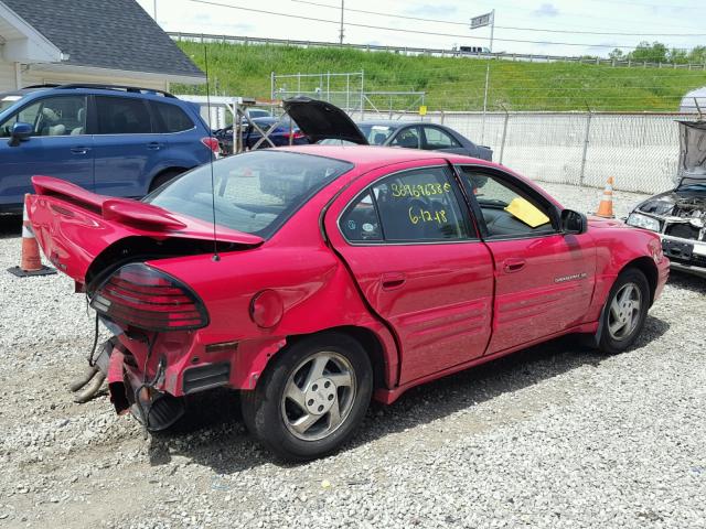 1G2NE52E2XM741125 - 1999 PONTIAC GRAND AM S 红色 照片 4