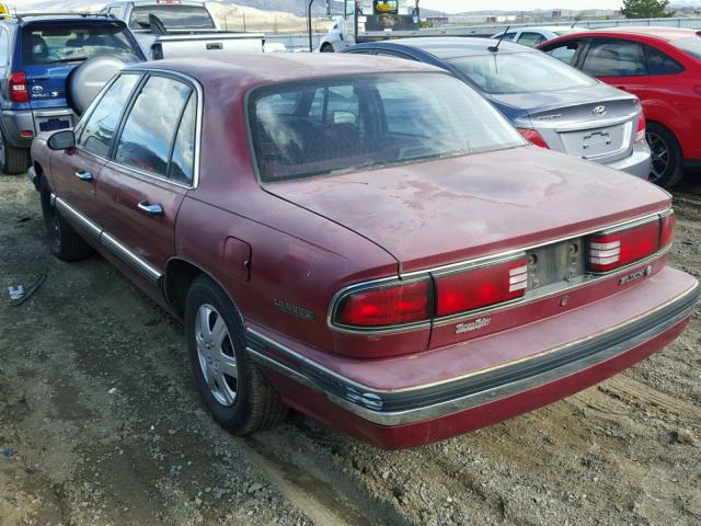 1G4HP53L4PH502972 - 1993 BUICK LESABRE CU BURGUNDY photo 3