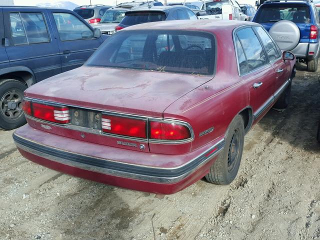 1G4HP53L4PH502972 - 1993 BUICK LESABRE CU BURGUNDY photo 4