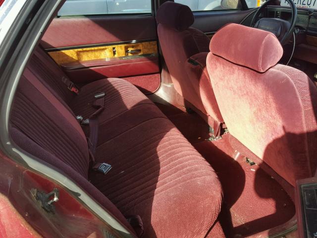 1G4HP53L4PH502972 - 1993 BUICK LESABRE CU BURGUNDY photo 6