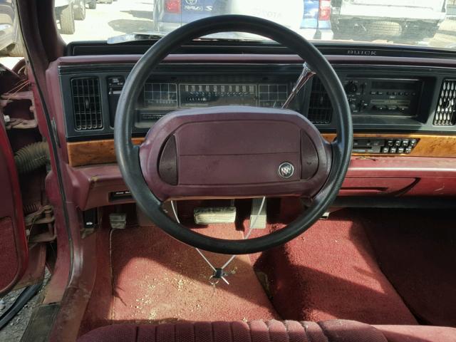 1G4HP53L4PH502972 - 1993 BUICK LESABRE CU BURGUNDY photo 9