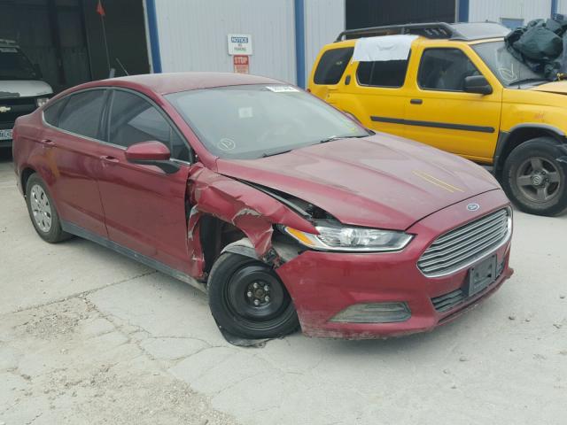 3FA6P0G78DR241891 - 2013 FORD FUSION S MAROON photo 1