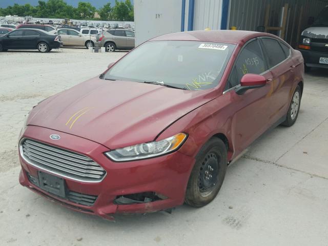 3FA6P0G78DR241891 - 2013 FORD FUSION S MAROON photo 2