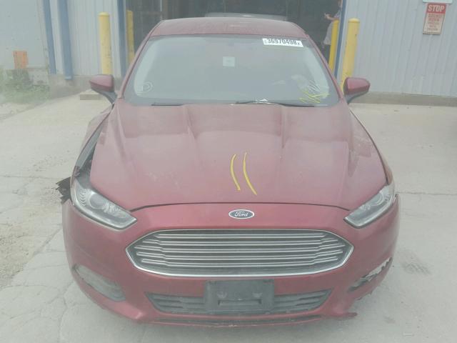 3FA6P0G78DR241891 - 2013 FORD FUSION S MAROON photo 7