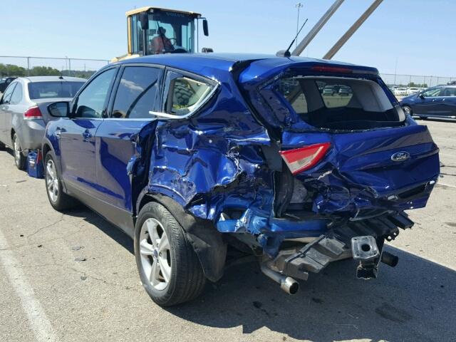 1FMCU9GX3DUD24689 - 2013 FORD ESCAPE SE 蓝色 照片 3