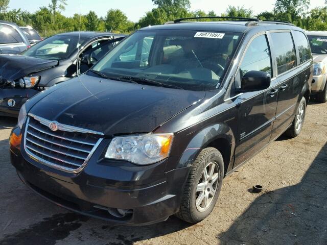 2A8HR54PX8R727704 - 2008 CHRYSLER TOWN & COU BLACK photo 2