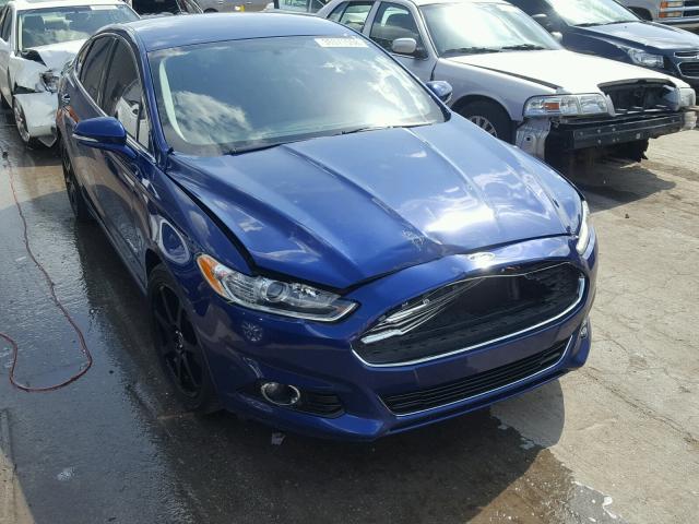 3FA6P0RU8DR277566 - 2013 FORD FUSION TIT BLUE photo 1