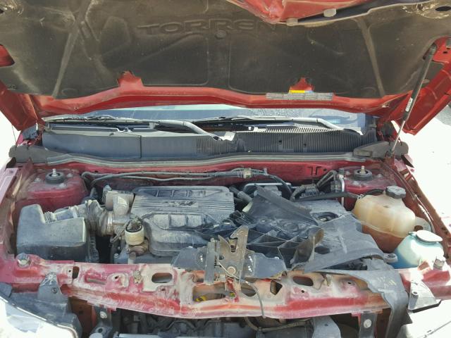 2CKDL63F566044614 - 2006 PONTIAC TORRENT RED photo 7